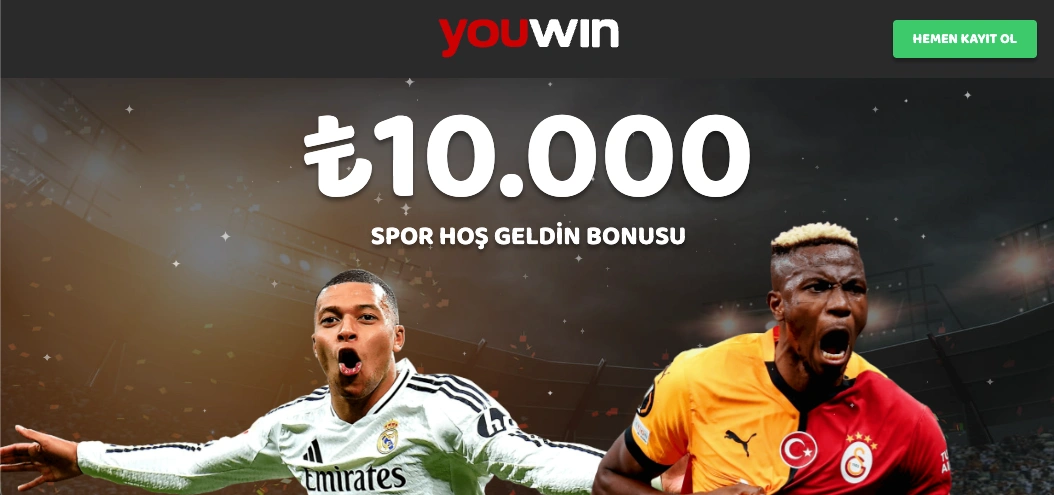 Youwin'den 10.000TL hoşgeldin bonusu